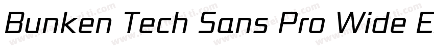 Bunken Tech Sans Pro Wide ExBd Regu字体转换